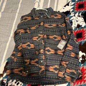 Patterned Button-Up Jacket